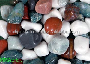 MÉLANGER LE VERRE DE COULEUR FOURNISSEUR EN VRAC MODERNE POLI FANC COBBLE DURABLE ÉCOLOGIQUE en INDE - Product Image 5