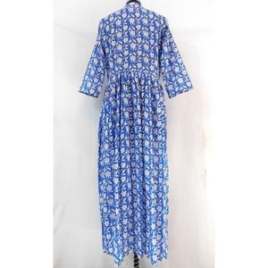 Vestido largo con estampado a mano para mujer, Túnica kurtis para fiesta nocturna - Product Image 2
