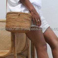 ขายส่งแฟชั่นกระเป๋าชายหาด/ราคาถูกหวายกระเป๋าถือ - Product Image 5