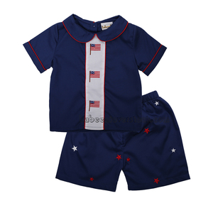 ชุดที่สี่ของเด็กผู้ชายลายปักธงอเมริกัน100% Cotton-BB1408 - Product Image 4