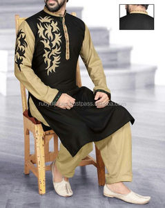 Chất lượng cao XXL Polyester pathani phù hợp với người lớn khiêm tốn giản dị saudi ả Rập thiết kế dân tộc phong cách dài cậu bé truyền thống hồi giáo - Product Image 1