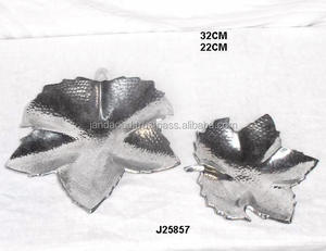 ชามใบเมเปิ้ลทำจากอลูมิเนียมหล่อชามอลูมิเนียมเคลือบเงาสำหรับตกแต่ง - Product Image 2