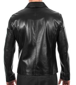 Urban Breeze veste en cuir PU pour hommes style printemps décontracté respirant coupe ajustée léger confort pour tenue de cavaliers de la ville - Product Image 3