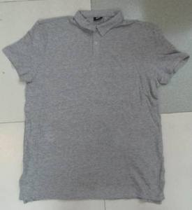Directo desde Bangladesh 100% Polo de algodón de estilo clásico gris sólido para hombres de calidad de exportación para adultos para la temporada de primavera - Product Image 2