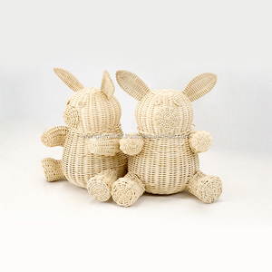 Cesta de Almacenamiento de Ratán Natural Tejida a Mano, Ecológica, con Forma de Animal, Organizador de Juguetes Tejido, Linda Decoración para Cuarto de Niños o Guardería - Product Image 2