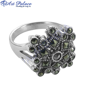Royal <b>Marcasite</b> Natural <b>Marcasite</b> Gemstone <b>Ring</b> 925 Solid Sterling Silver <b>Ring</b> Handmade Jewelry for Wedding and Anniversary - Product Image 1