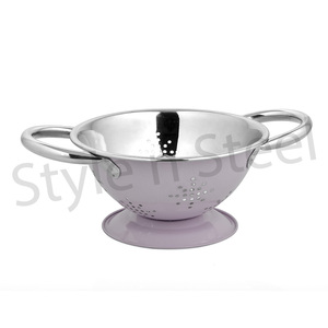 Stainless Steel Mini <b>Metal</b> <b>Colander</b> Kitchen Strainer with Handle Everyday Use Colored <b>Colander</b> Strainer - Product Image 3