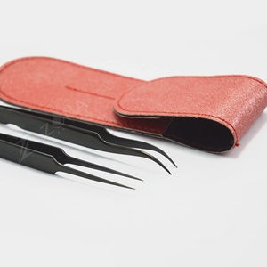 แหนบพลาสม่าสีดำส่วนบุคคลสำหรับต่อขนตาใต้ฉลากส่วนตัว2ชิ้นกระเป๋าแม่เหล็กใช้คิ้วเพิ่มวอลลุ่ม - Product Image 5