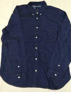 Vêtements restants grande taille solide hommes Denim coton à manches longues bouton couverture été chemises décontractées vêtement teint Bangladesh - Product Image 6