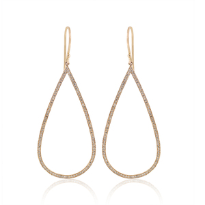 Pave Diamond Solid14K Gold Drop <b>Earrings</b> Handmade Jewelry New Trendy Design <b>Top</b> Quality Diamond Gold <b>Earrings</b> - Product Image 1