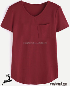เสื้อยืดคอวีแขนสั้นผ้าฝ้ายออร์แกนิคคุณภาพสูง พิมพ์ลายตามสั่ง OEM ระบายอากาศได้ดี สไตล์ซาฟารี ตัดต่อผ้าแบบแพทช์เวิร์ค สำหรับทุกเพศ - Product Image 2