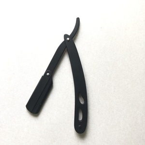 Maquinilla de afeitar de peluquero recta con logotipo personalizado de alta calidad con hoja de acero inoxidable reemplazable desechable para uso facial y corporal - Product Image 3