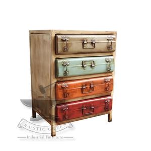 Commode à tiroirs Vintage en métal, commode style industriel - Product Image 1