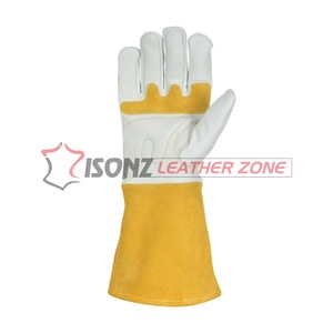 Guantes de Trabajo de Cuero Granulado Estándar ISONZ, Guantes de Seguridad para Soldadura TIG/MIG con Características Anti-Corte, Antideslizantes y Anti-Impacto - Product Image 3