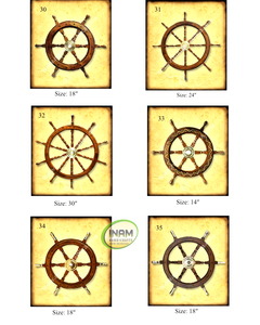 พวงมาลัยเรือทำด้วยมือทำด้วยทองเหลืองสลักลายงานแกะสลักหรูหรามาใหม่ - Product Image 1