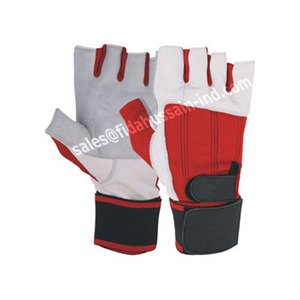 Venta al por mayor 2025 Fitness levantamiento de pesas guantes mejor piel de cabra roja Fitness gimnasio guantes para entrenamiento Gewichtheberhandschuhe - Product Image 1