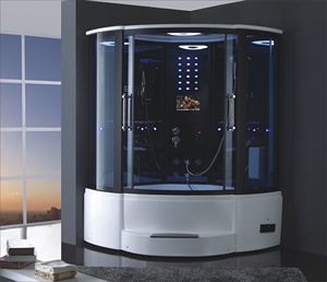 Nuova Cabina <span class=keywords><strong>Doccia</strong></span> a Vapore con Design Moderno in Acrilico, <span class=keywords><strong>Vasca</strong></span> Idromassaggio <span class=keywords><strong>e</strong></span> Porta Scorrevole - Product Image 1