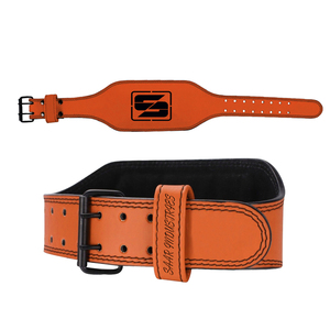 เข็มขัดหนังวัวแท้สำหรับออกกำลังกายเข็มขัดออกกำลังกายแบบยกน้ำหนักพิมพ์โลโก้ได้ตามต้องการ - Product Image 5