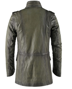 Veste en cuir chauffante ajustée de dernière génération 2019, en peau d'agneau de haute qualité, coupe-vent, pour les fêtes d'hiver, disponible en gros - Product Image 2