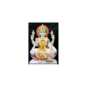 Religious White Marble Laxmi Maa Statue - Product Image 1