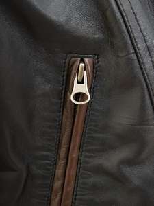 <b>Men's</b> Designer Black Leather Pea <b>Coat</b> <b>Trench</b> <b>Coat</b> - Product Image 4