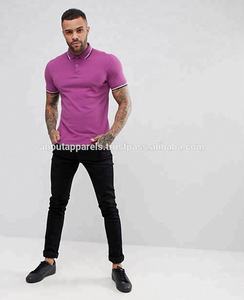 Polos casuales inteligentes de alta calidad para hombre, logotipo personalizado con ribete de contraste, hechos de polos transpirables, venta al por mayor y baratos - Product Image 3