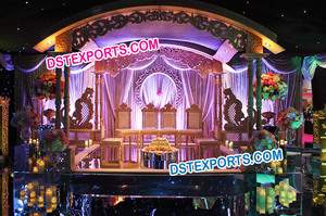 เอเชียสีฟ้ารูปแบบงานแต่งงานเวทีสไตล์ตะวันตกเวทีแต่งงานสหรัฐอเมริกาไฟเบอร์กลาสตกแต่งเวทีแต่งงาน - Product Image 2