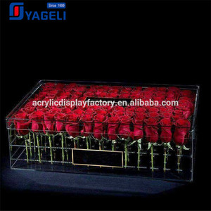 2020 nouveau support de stockage transparent acrylique boîte-cadeau de fleur de Rose fraîche avec couvercle boîte à fleurs d'affichage de Roses conservées - Product Image 4