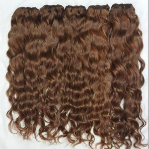 CABELLO DEL TEMPLO Cabello Remy indio Cabello humano 100% ondulado crudo - Product Image 1