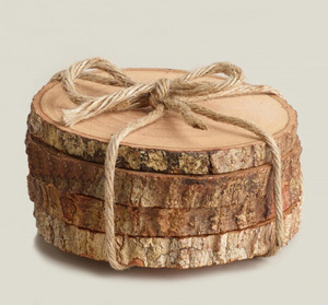 Écorce d'arbre Tranche-Bois Rustique Sous-verres bois plaque - Product Image 1
