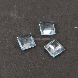 ฟ้าบุษราคัม6X6มม. เหลี่ยมตัด0.93 Cts อัญมณีหลวมสำหรับเครื่องประดับ - Product Image 2