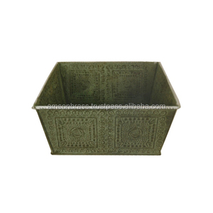 Pot de jardin Patio Fleur Argent Fini Martelé Balcon Pont Planteur - Product Image 4