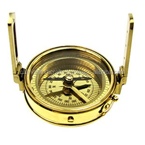 COLLECTIBLE NAUTICAL <b>VINTAGE</b> BRASS STANLEY SURVEYING <b>COMPASS</b> BY CALVIN HANDICRAFT - Product Image 1