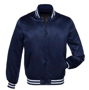 100% Polyester Satin Letterman Bombardier Baseball Veste D'hiver - Product Image 5