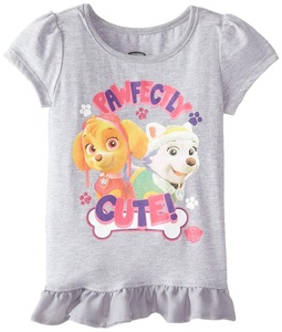 Étiquette personnalisée OEM impression 100% coton bébé fille t-shirt décontracté à manches courtes maillot tricoté teint dans la couleur pour enfants t-shirt - Product Image 3