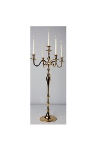 Candelabro Alto Hecho a Mano de 5 Brazos en Color Dorado con Candelabro de Aluminio de Calidad Superior a un Precio Accesible - Product Image 3