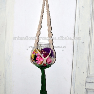 Colgador de Macramé para Plantas con Cuatro Patas, Colgador de Cuerda Ombre para Plantas, Venta al por Mayor, Elegante y Hermoso - Product Image 1