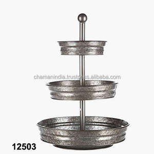 Cesta de cocina de 3 niveles de granja de metal de estaño - Product Image 1