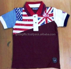 Vente en gros OEM imprimé pour enfants polo t-shirt 100% coton piqué respirant tissu tricoté design fantaisie grande taille pour garçons - Product Image 4