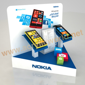 Vente en gros sur mesure Plancher en acrylique de luxe personnalisé Présentoir pour téléphone portable pour téléphone portable/Vitrine pour téléphone portable sur pied Présentoir en acrylique - Product Image 5