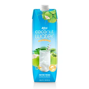 1L caja de papel al por mayor OEM marca agua de coco Vietnam bebida empresa buen precio prevenir la deshidratación jugo de coco