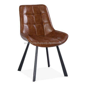 Upholstered Tan <b>Faux</b> <b>Leather</b> Dining <b>Chair</b>/<b>Leather</b> <b>Chair</b> - Product Image 1