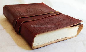 Journal intime indien en cuir véritable fait à la main A4 mignon imprimé dieu hindou Ganesh Design couverture rigide école utilisation commerciale cuir - Product Image 3