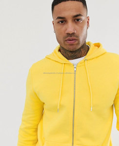 เสื้อมีฮู้ดแบบมีสไตล์ใหม่ราคาถูกมีซิประบายอากาศสีเหลืองขายดี - Product Image 1