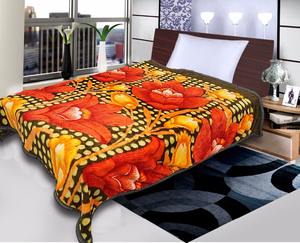 Plaids en fourrure de vison super doux d'Inde 220x240 100% polyester Motifs floraux solides et de dessins animés - Product Image 5