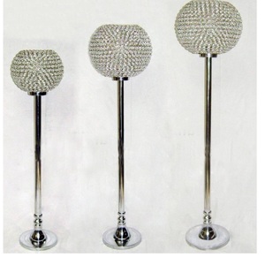 Elegante soporte de pilar de bola de cristal hermosos candelabros linternas y tarros para bodas hoteles o pieza central para el hogar - Product Image 5