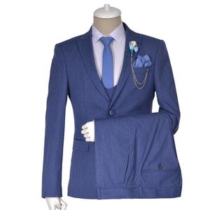 Nouveau design Costumes pour hommes d'affaires bleus à un boutonnage trois pièces sur mesure pour Offre Spéciale de mariage Luxury Elite Elegant - Product Image 6