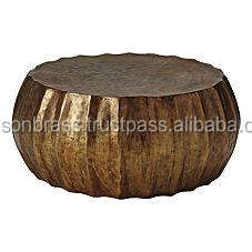 Muebles nórdicos modernos de lujo de Metal de aluminio mesa de centro redonda muebles de sala de estar mesa de alta calidad - Product Image 4