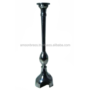 Metal Brass Gold <b>Silver</b> Candle Holder for Christmas Shiny Polish <b>Silver</b> Candle Stand Fancy Tapered <b>Candlestick</b> - Product Image 3