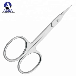 Ciseaux à nez en acier inoxydable de haute qualité, pointe arrondie, pour couper et entretenir les poils des sourcils, du nez et des oreilles - Product Image 2